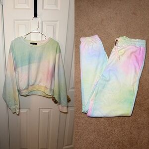 Lea & Viola Tie-Dye Sweatshirt and‎ Pants Set